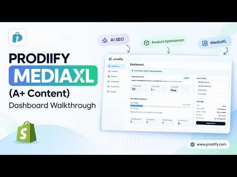 Prodiify MediaXL Dashboard Walkthrough | A+ Content for Shopify