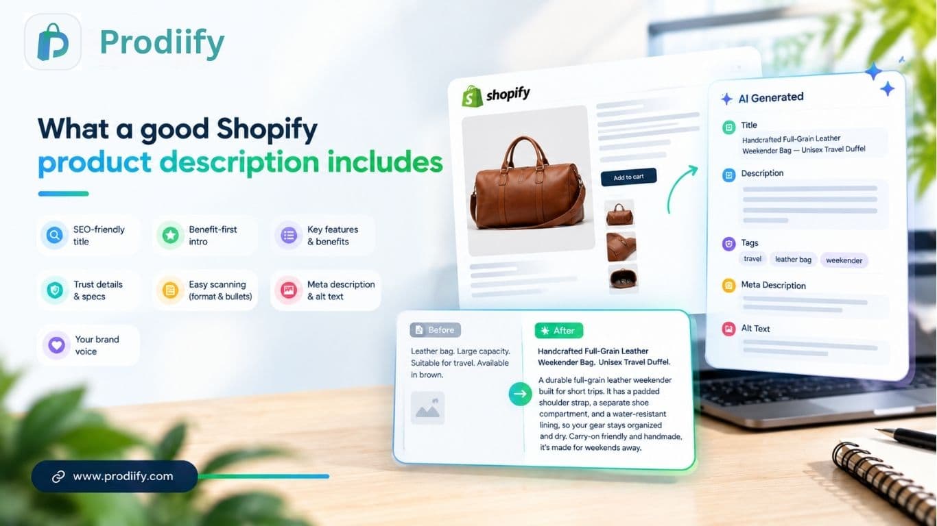 Shopify Product Description Generator- How to Write Descriptions for Your Entire Catalog with AI